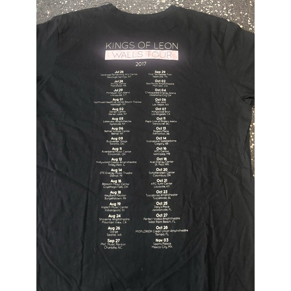 Kings of Leon Band Tee Large Black Walls Tour 2017 Festival Grunge Rock Music - Picture 13 of 13